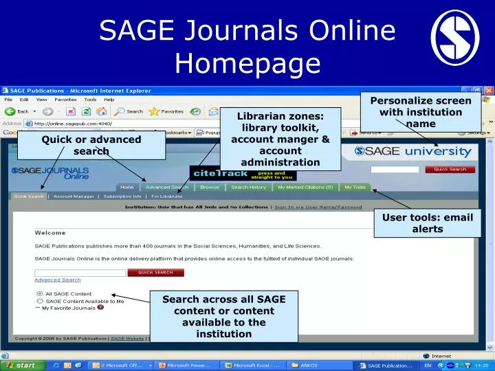 sage journals online homepage