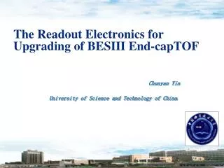 The Readout Electronics for Upgrad ing of BESIII E nd-cap TOF