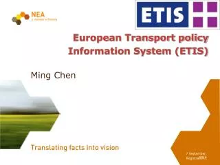European Transport policy Information System (ETIS)