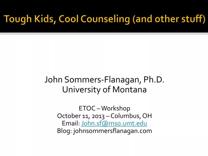 tough kids cool counseling and other stuff