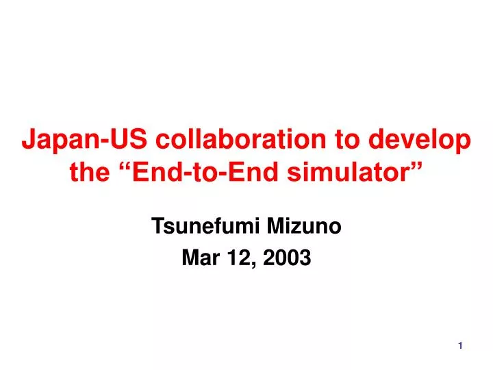 japan us collaboration to develop the end to end simulator