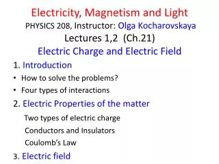 1. Introduction How to solve the problems? Four types of interactions