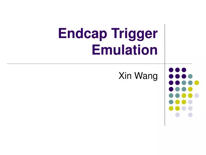 endcap trigger emulation