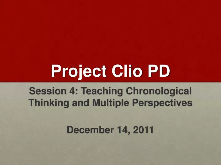 project clio pd