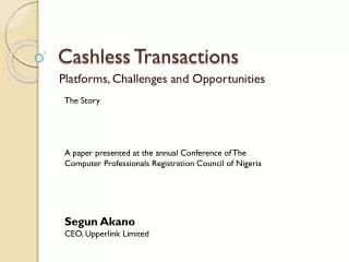 Cashless Transactions