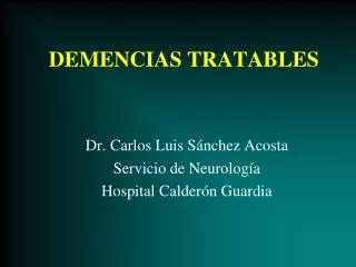 demencias tratables