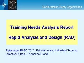 Training Needs Analysis Report Rapid Analysis and Design (RAD)