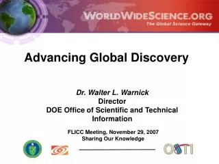 FLICC Meeting, November 29, 2007 Sharing Our Knowledge