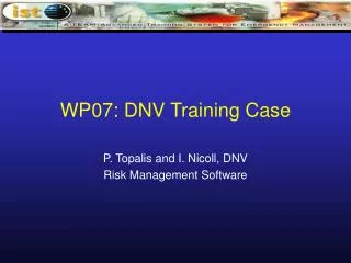 WP07: DNV Training Case