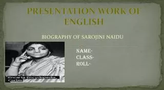 BIOGRAPHY OF SAROJINI NAIDU (http://jobnstudyportal.in)