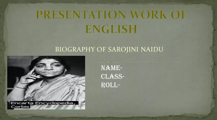 biography of sarojini naidu