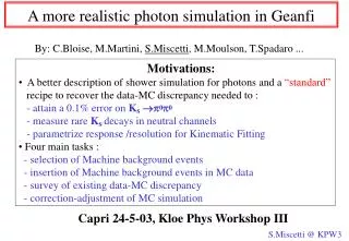 A more realistic photon simulation in Geanfi