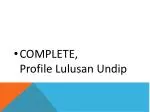 COMPLETE, Profile Lulusan Undip - slide 1