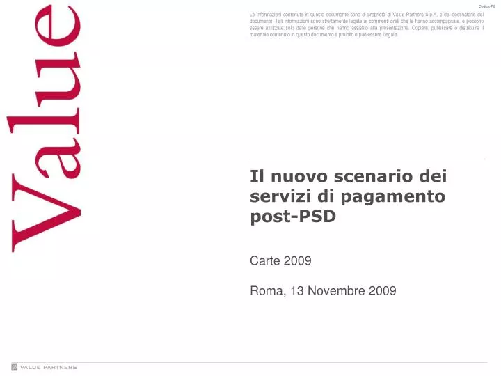 il nuovo scenario dei servizi di pagamento post psd