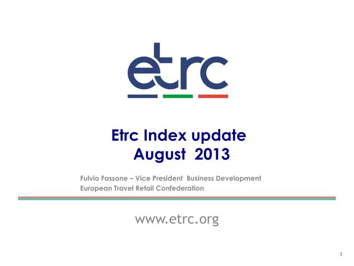 etrc index update august 2013