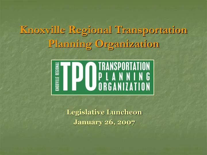 knoxville regional transportation planning organization
