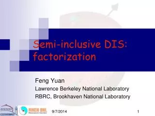 Semi-inclusive DIS: factorization