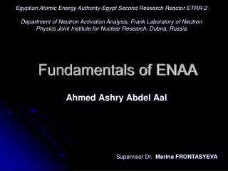Fundamentals of ENAA