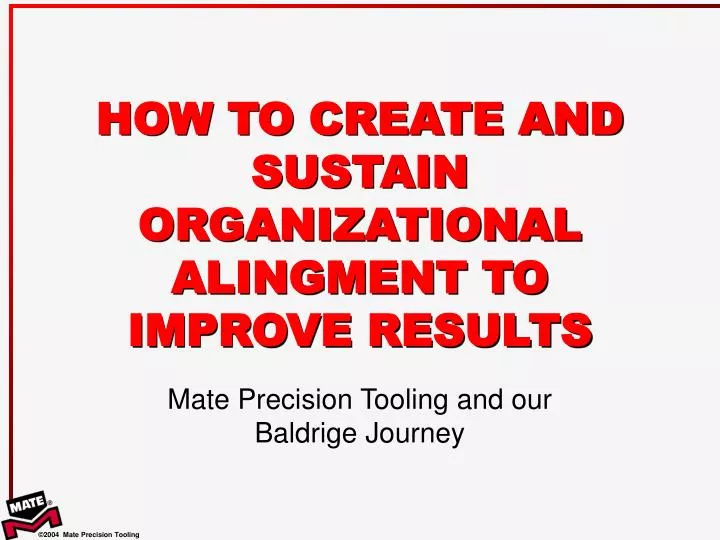 how to create and sustain organizational alingment to improve results