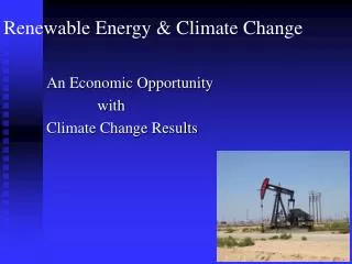 Renewable Energy &amp; Climate Change