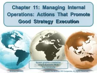 Chapter 11: Managing Internal Operations: Actions That Promote Good Strategy Execution