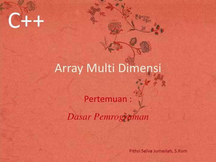 array multi dimensi