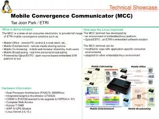 Mobile Convergence Communicator (MCC)