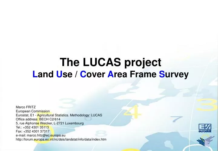 the lucas project l and u se c over a rea frame s urvey