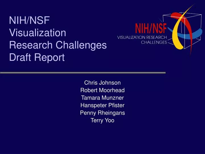nih nsf visualization research challenges draft report