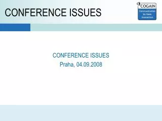 CONFERENCE ISSUES