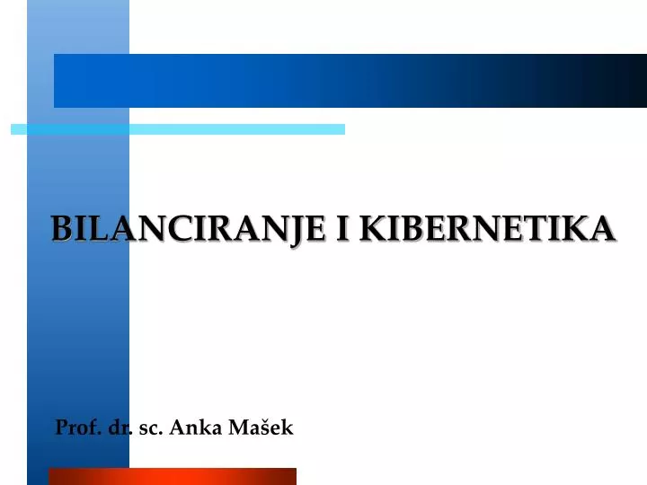 bilanciranje i kibernetika