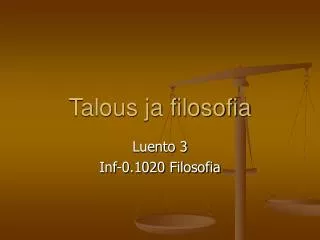 talous ja filosofia