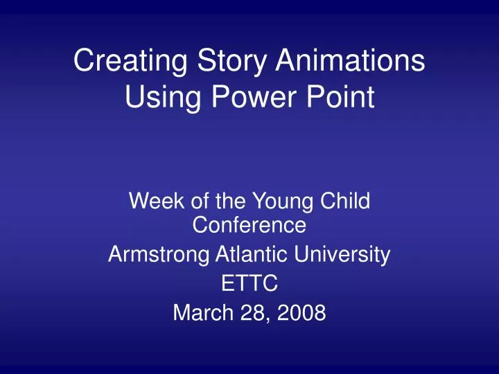 creating story animations using power point