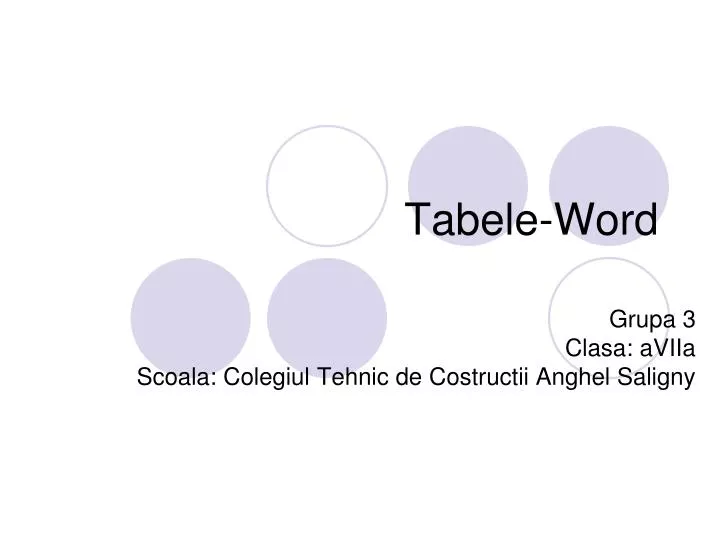 tabele word