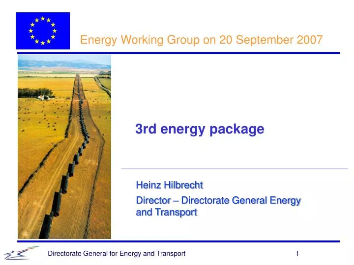 energy working group on 20 september 2007