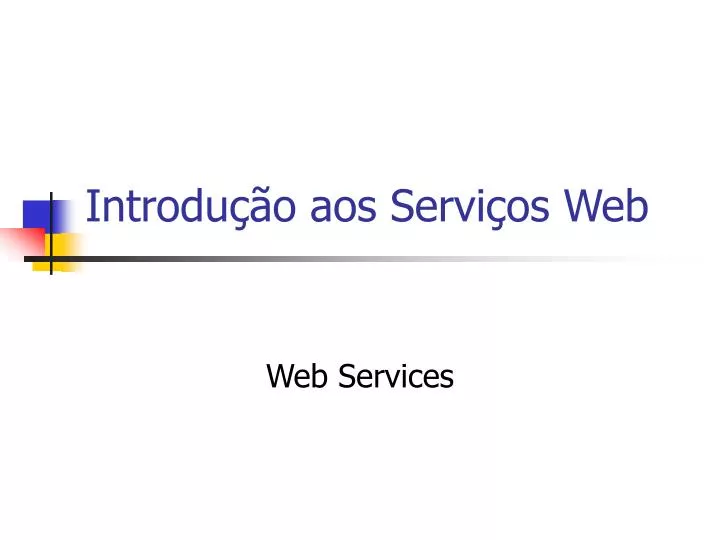 introdu o aos servi os web