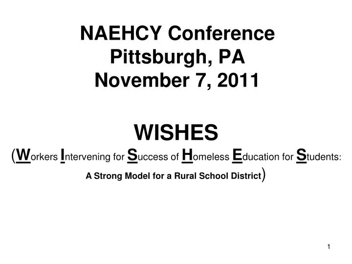 naehcy conference pittsburgh pa november 7 2011