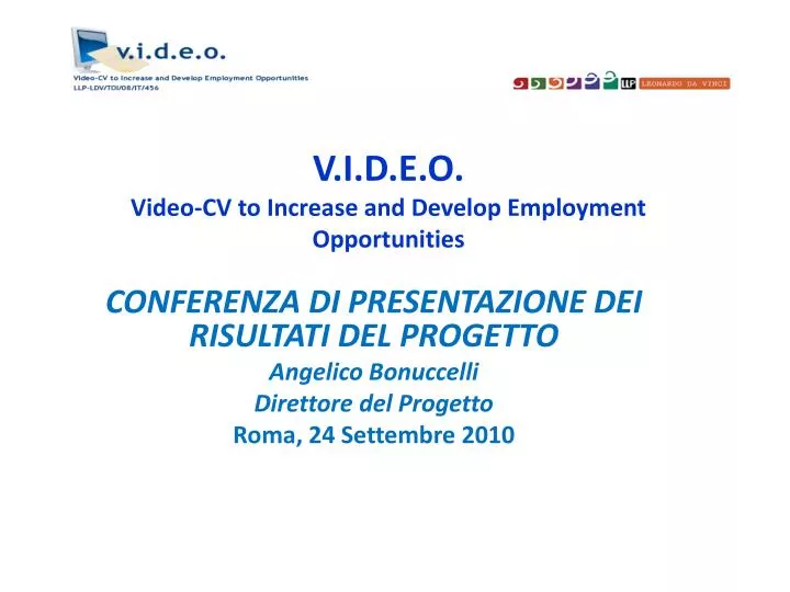 v i d e o video cv to increase and develop employment opportunities