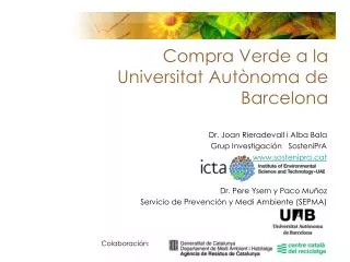 compra verde a la universitat aut noma de barcelona