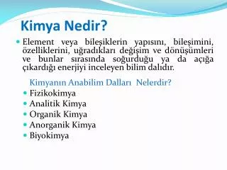 kimya nedir