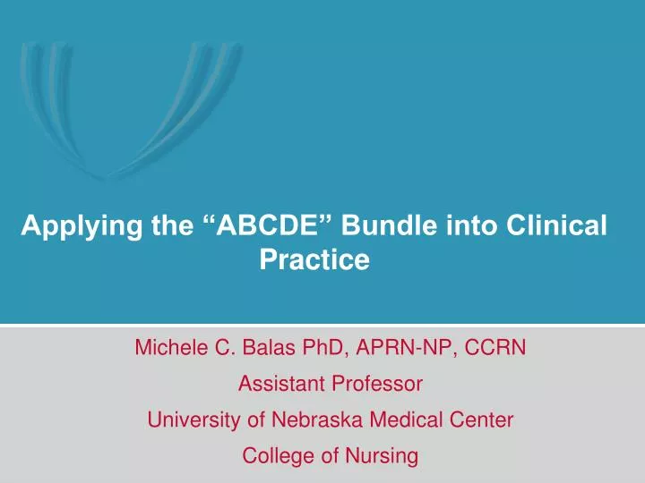 applying the abcde bundle into clinical practice