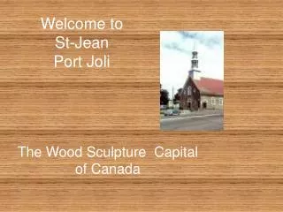 Welcome to St-Jean Port Joli