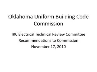 oklahoma uniform building code commission