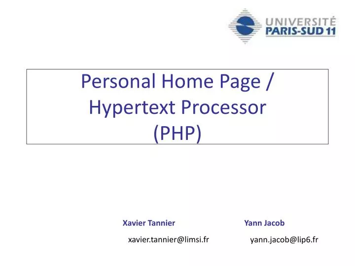 personal home page hypertext processor php