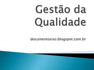 gest o da qualidade