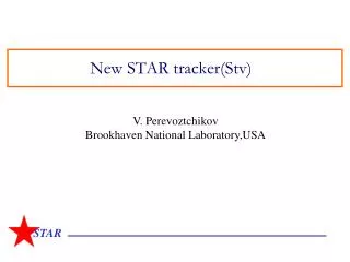 New STAR tracker(Stv)