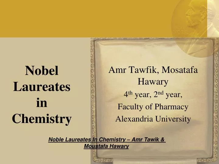 nobel laureates in chemistry