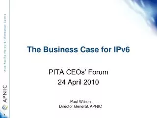 The Business Case for IPv6