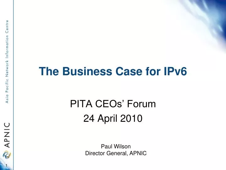 the business case for ipv6