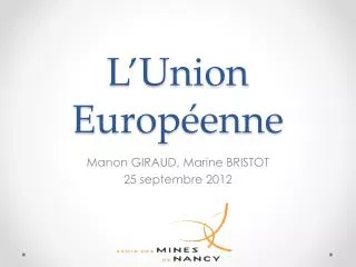 l union europ enne